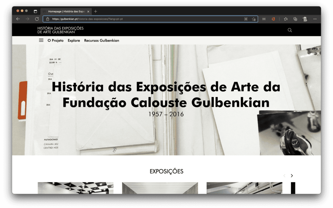 O catálogo digital da História das Exposições de Arte da Gulbenkian